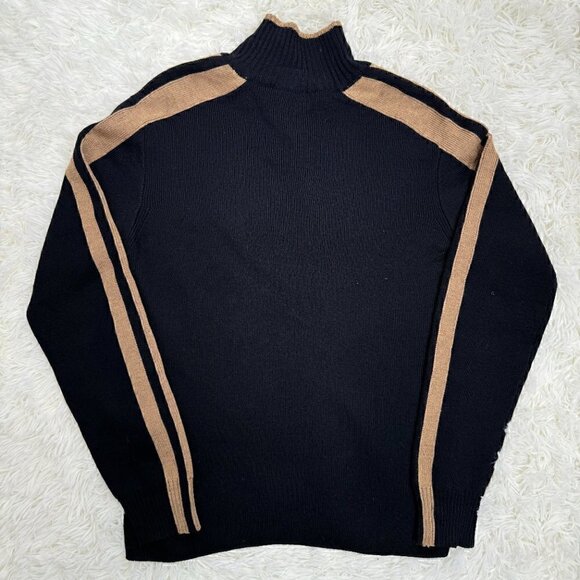 Dolce & Gabbana Black Zip-Up Wool Knit Jacket with DG Crest - Size 46 - Picture 5 of 12